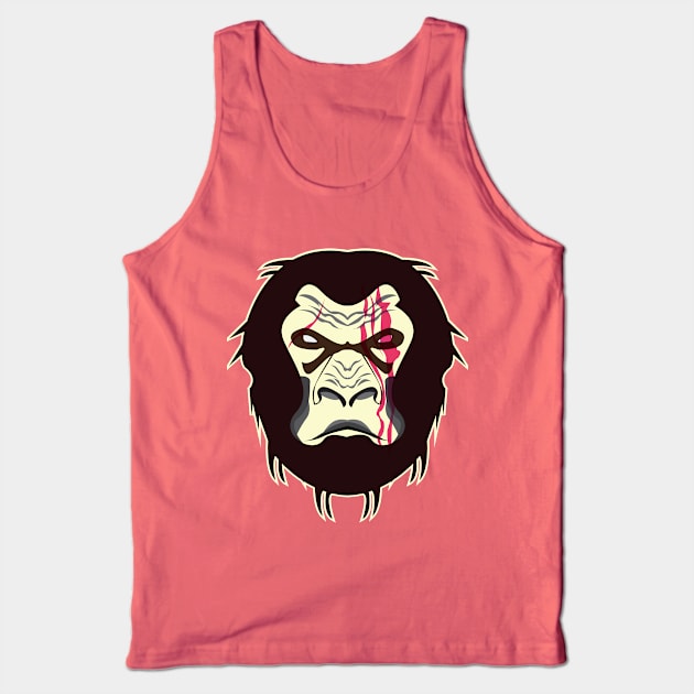 Gorilla muka Tank Top by Ferdow Afiz